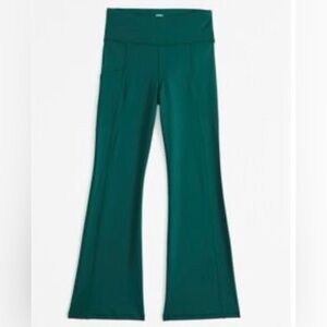 Abercrombie Kids YPB high-waisted, flare green athletic leggings